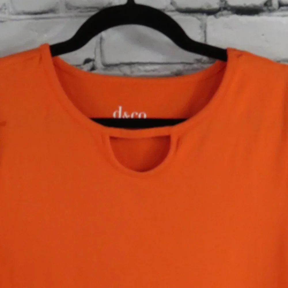Women's Orange Short Sleeve Top - Picture 3 of 5